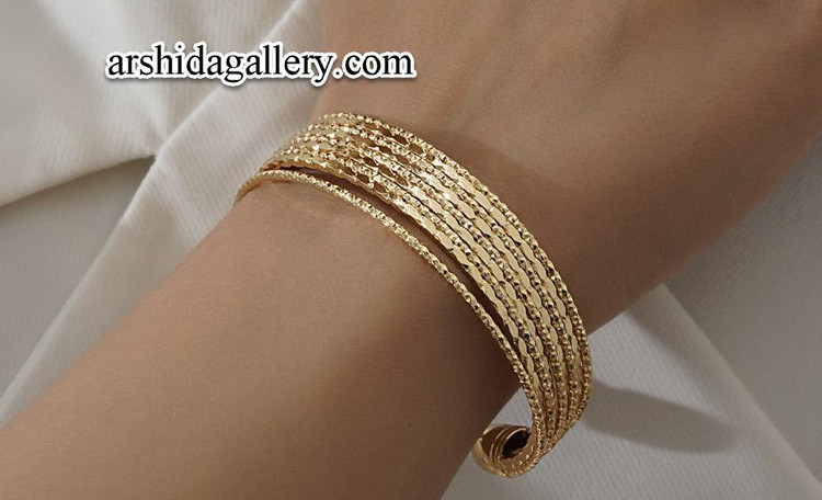 بنگل مینیمال با آبکاری طلای 18 عیار و پوشش نانو، ضد حساسیت