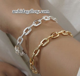 بنگل مینیمال طرح تیفانی با آبکاری طلا و نقره، ضد حساسیت