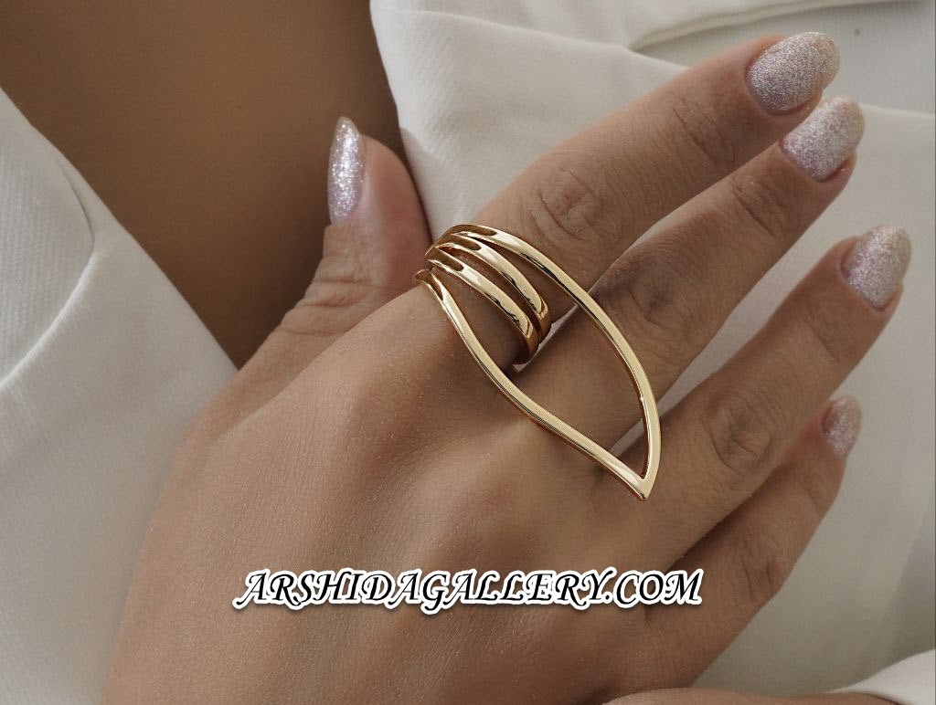 انگشتر مینیمال با آبکاری طلا و نقره و پوشش نانو