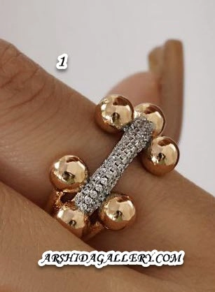 انگشتر زنانه تیفانی با آبکاری طلای ۱۸ عیار و رنگبندی جذاب شامپاینی