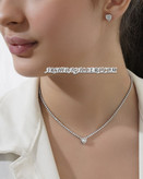 نیم ست طرح جواهر قلبی با نگینهای زیرکونیا مخراجی شده و آبکاری رادیوم