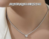 نیم ست طرح جواهر قلبی با نگینهای زیرکونیا مخراجی شده و آبکاری رادیوم