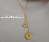 ست زنانه گردنبند و انگشتر روبرتوکوین مسترکوالیتی با صدف طبیعی و آبکاری طلای 18 عیار