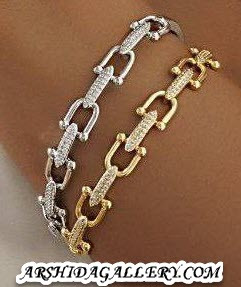 ست زنانه دستبند و انگشتر طرح طلای تیفانی با آبکاری طلای 18 عیار و رادیوم و رنگ ثابت