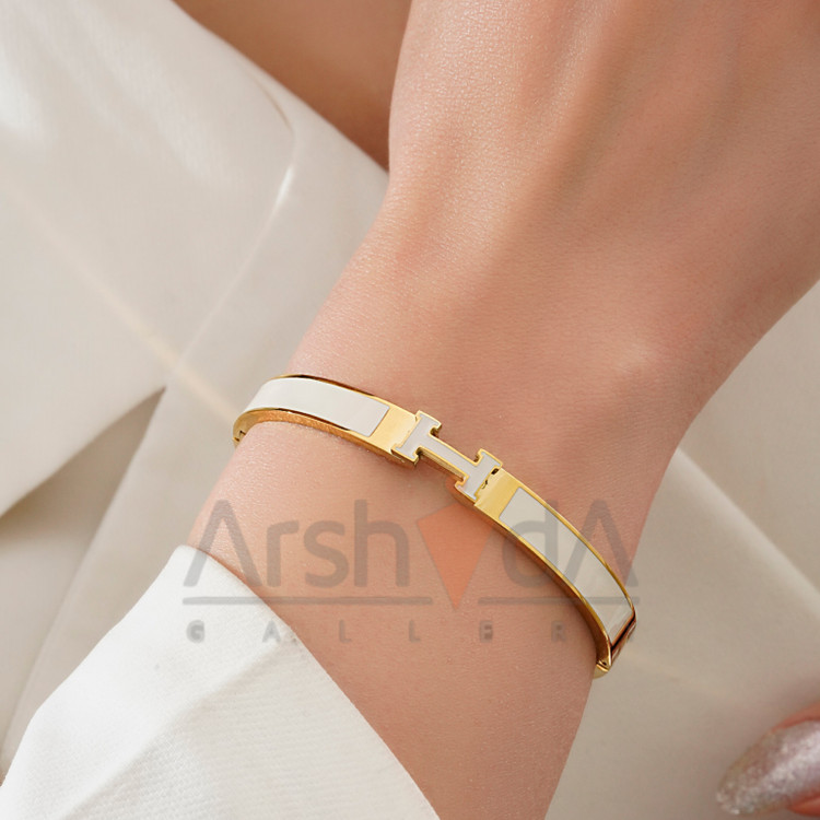 دستبند زنانه هرمس با طراحی لوکس میناکاری فیلی