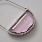 گوشواره زنانه کریستالی سوارووسکی با پایه استیل حک شده آبکاری طلای 18 عیار و رادیوم نانو رنگ ثابت