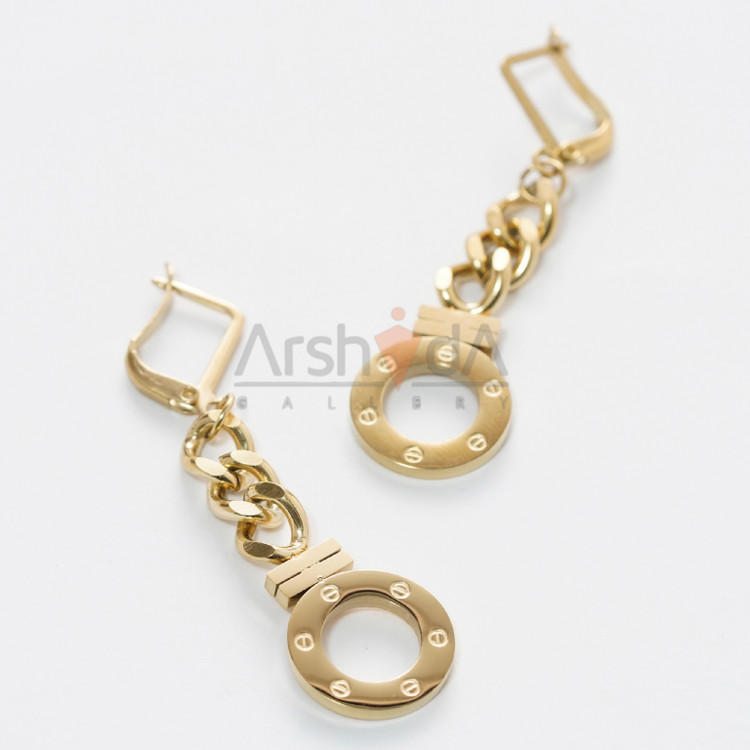 ست کارتیر مدل لئا با زنجیر ظریف چندرشتهای و آبکاری طلا ۱۸ عیار