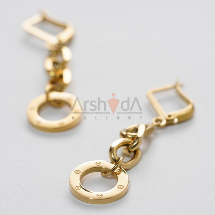 ست کارتیر مدل لئا با زنجیر ظریف چندرشتهای و آبکاری طلا ۱۸ عیار