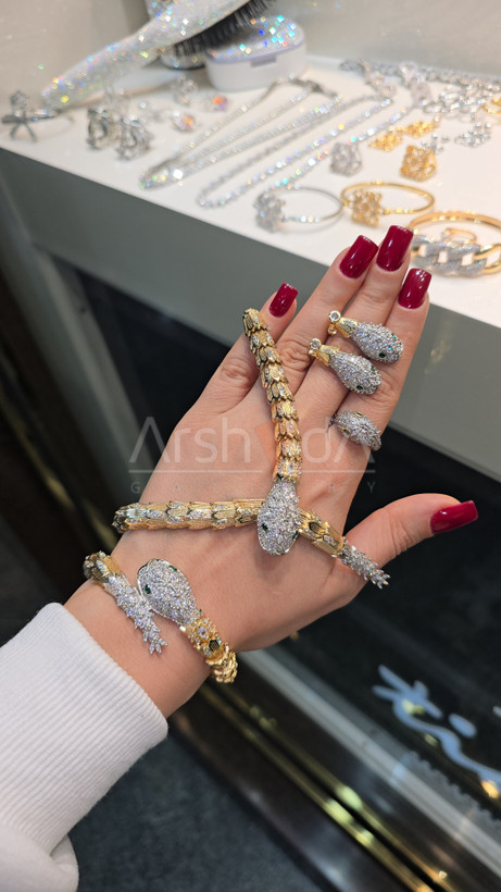 سرویس زنانه مار بولگاری منعطف با آبکاری طلا و رادیوم