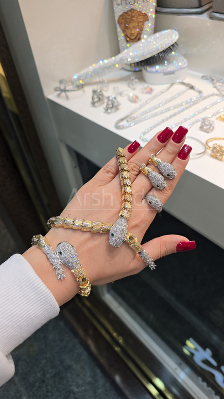 سرویس زنانه مار بولگاری منعطف با آبکاری طلا و رادیوم