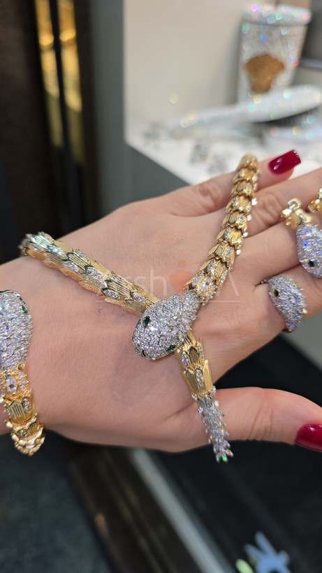 سرویس زنانه مار بولگاری منعطف با آبکاری طلا و رادیوم