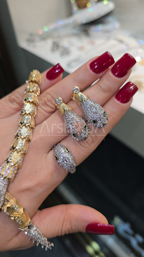 سرویس زنانه مار بولگاری منعطف با آبکاری طلا و رادیوم