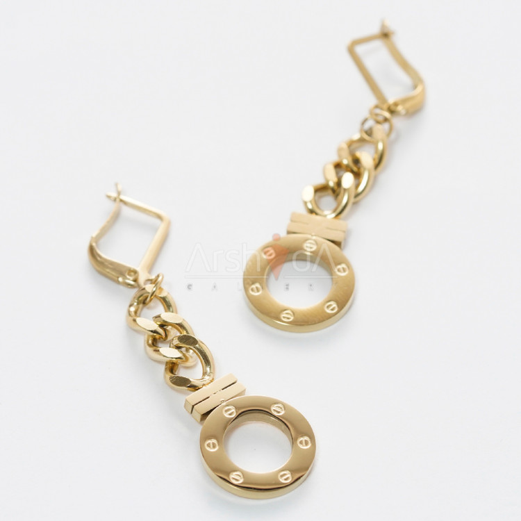 ست زنانه کارتیر مدل الیز با طراحی مدرن و آبکاری طلای ۱۸ عیار