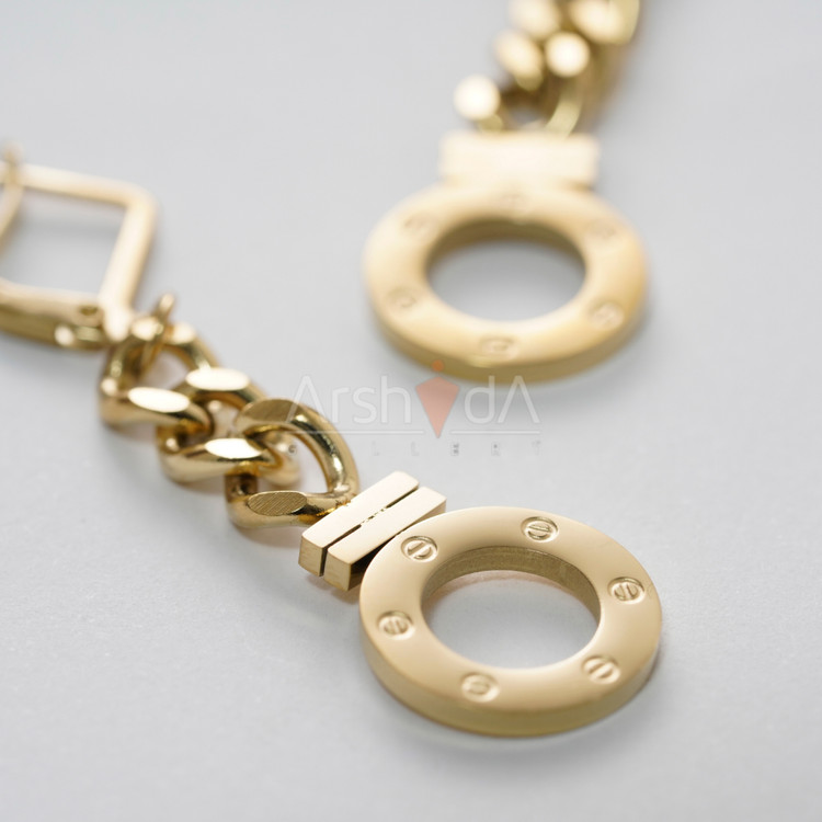 ست زنانه کارتیر مدل الیز با طراحی مدرن و آبکاری طلای ۱۸ عیار