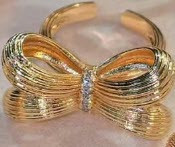 انگشتر سرویس پاپیون طرح طلای نانو رنگ ثابت