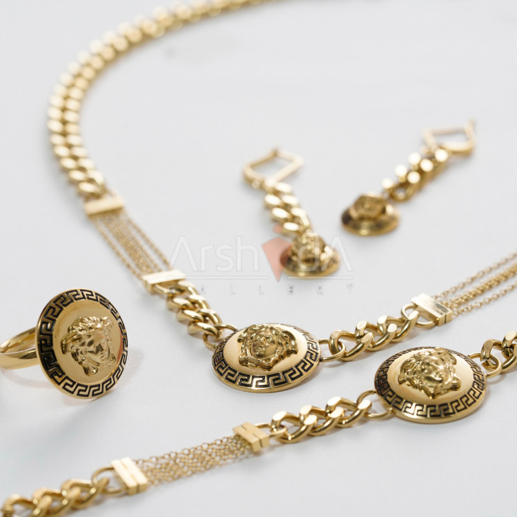 سرویس زنانه ورساچه طرح طلا نانو رنگ ثابت