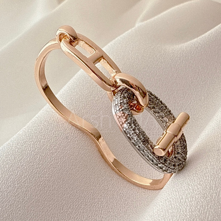 کالکشن زیورآلات زنانه هرمس شامپاینی با آبکاری طلا و رادیوم رنگ ثابت