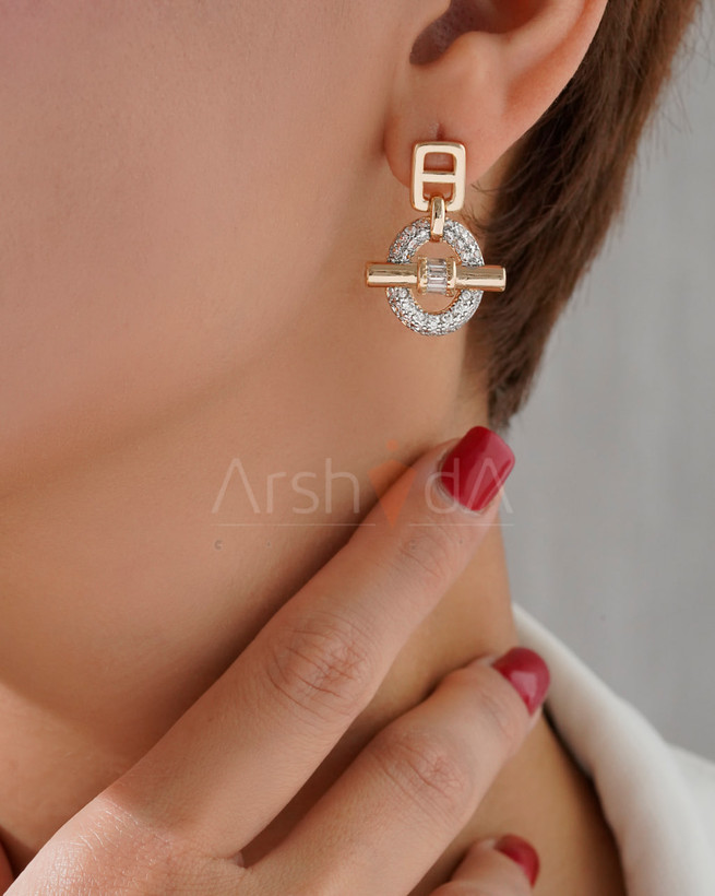 کالکشن زیورآلات زنانه هرمس شامپاینی با آبکاری طلا و رادیوم رنگ ثابت