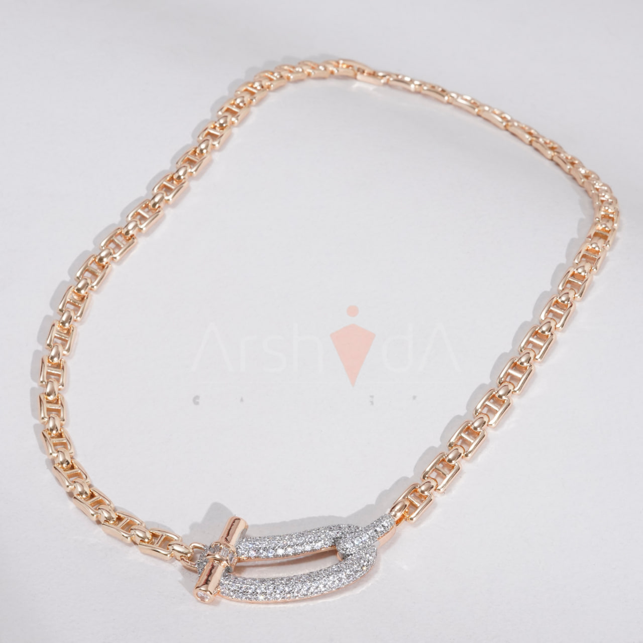 کالکشن زیورآلات زنانه هرمس شامپاینی با آبکاری طلا و رادیوم رنگ ثابت