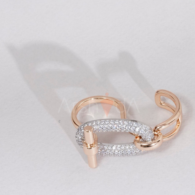 کالکشن زیورآلات زنانه هرمس شامپاینی با آبکاری طلا و رادیوم رنگ ثابت