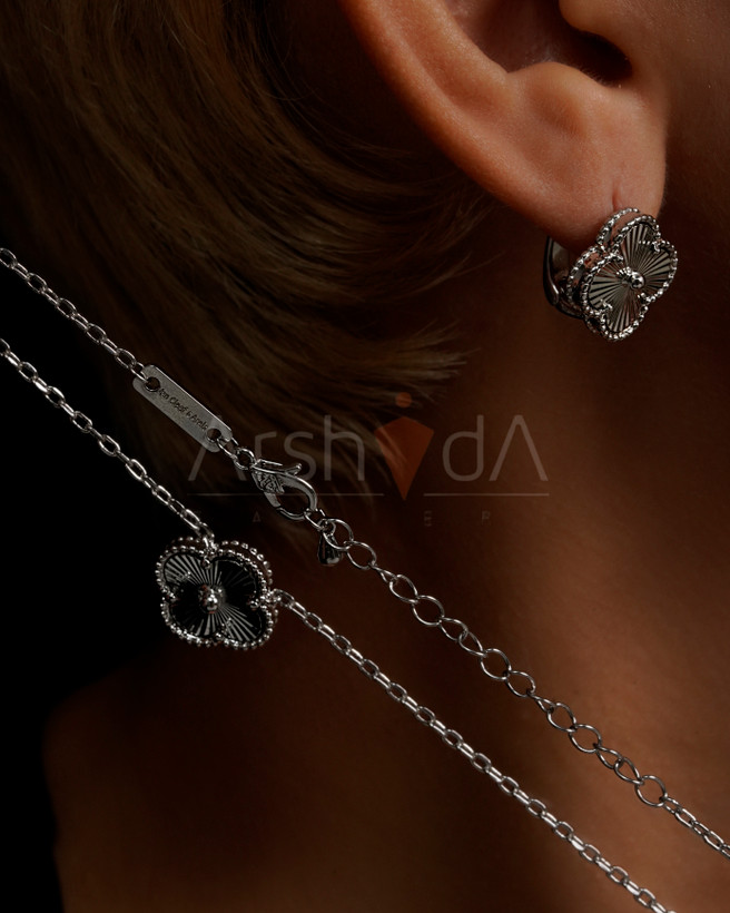 نیمست زنانه ونکلیف مدل Alhambra تراش با آبکاری طلا ۱۸ عیار و رادیوم مسترکوالیتی