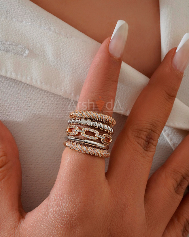 انگشتر زنانه پورتوفینو با آبکاری طلای ۱۸ عیار و رادیوم