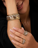 بنگل و انگشتر زنانه پورتوفینو با آبکاری طلای ۱۸ عیار و رادیوم