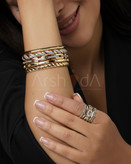 بنگل و انگشتر زنانه پورتوفینو با آبکاری طلای ۱۸ عیار و رادیوم