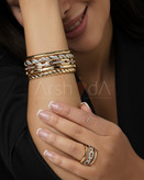 بنگل و انگشتر زنانه پورتوفینو با آبکاری طلای ۱۸ عیار و رادیوم