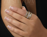 انگشتر زنانه پورتوفینو با آبکاری طلای ۱۸ عیار و رادیوم