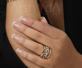 انگشتر زنانه پورتوفینو با آبکاری طلای ۱۸ عیار و رادیوم