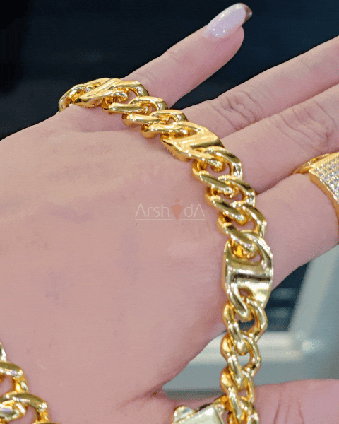 سرویس کامل موناکو چین با آبکاری طلای ۱۸ عیار و نگینهای مخراجکاری شده زیرکونیوم اتریشی مشابه طلا